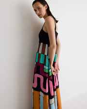 Nora Maxi Dress – full-length lined dress with on-seam pockets and hand-painted Summer ’26 print by Romy The Brand