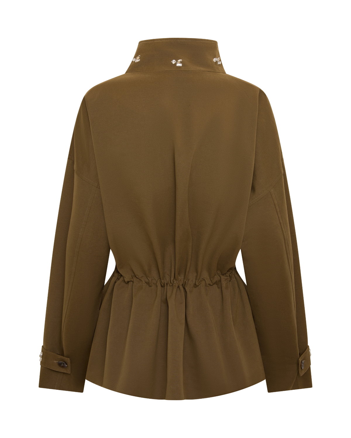 Back product image of the ROMY Forever Jacket showing the adjustable gathered waist and oversized sleeves.