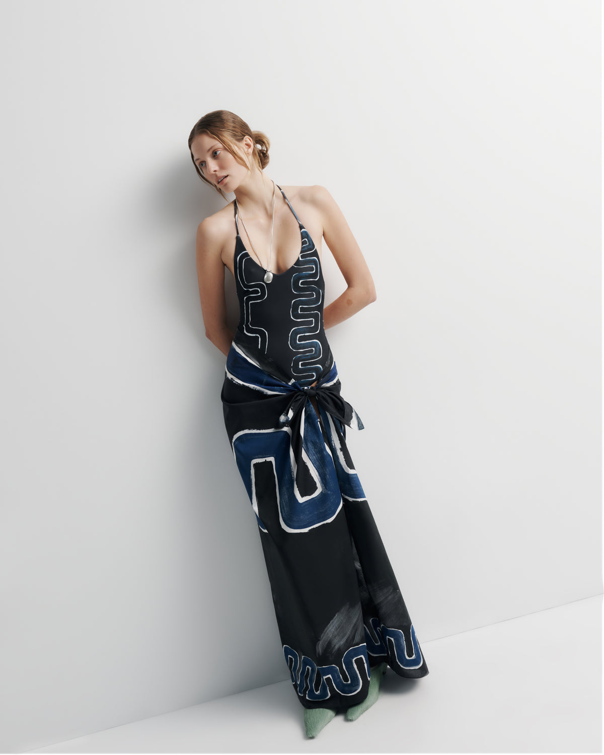 Ritual Sarong – lightweight cotton sarong with hand-painted Summer ’26 print by Romy The Brand