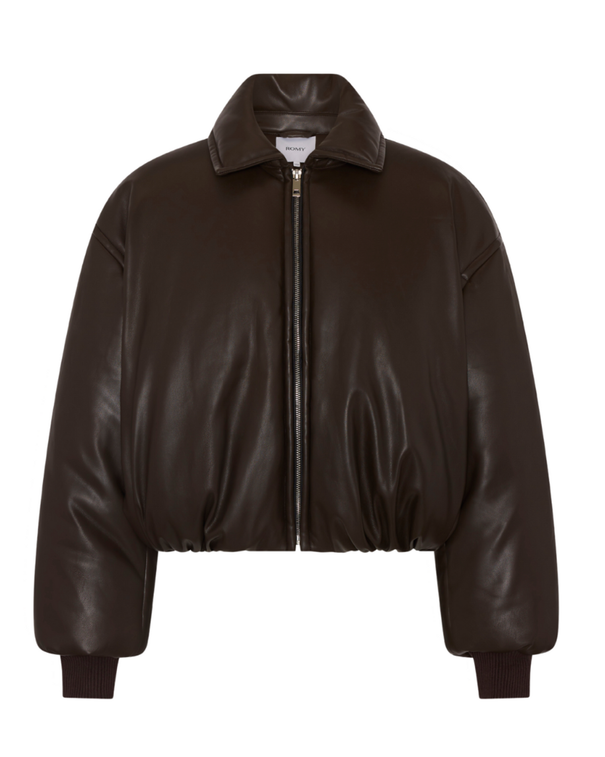 Padded Bomber Jacket | Chocolate