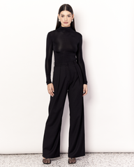 Pleat Front Pant | Black