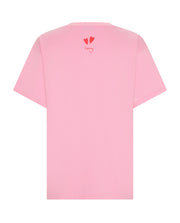 Love You To The Moon and Back tee – pink cotton boyfriend t-shirt with Valentine’s graphic by Romy The Brand