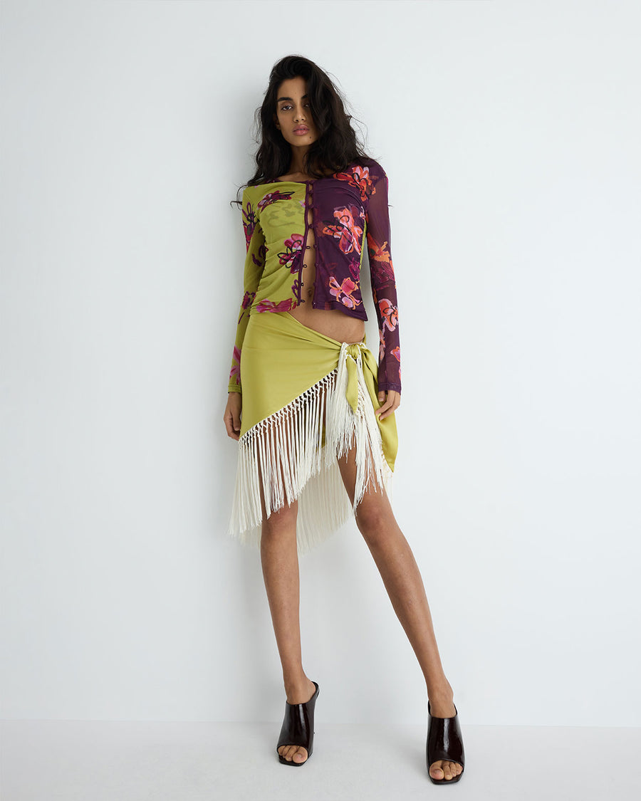 Poppy Fringed Scarf