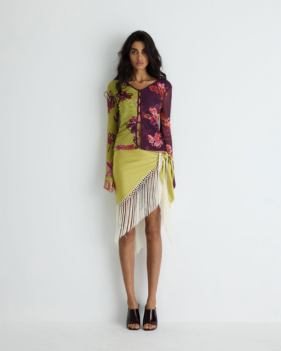 Poppy Fringed Scarf